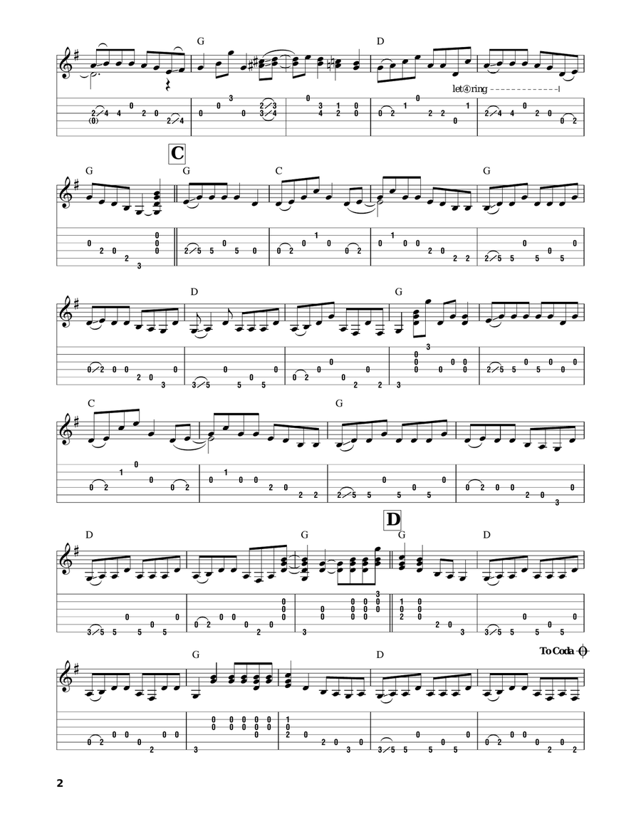 Sally Ann Guitar Solo scores gallery preview page 2