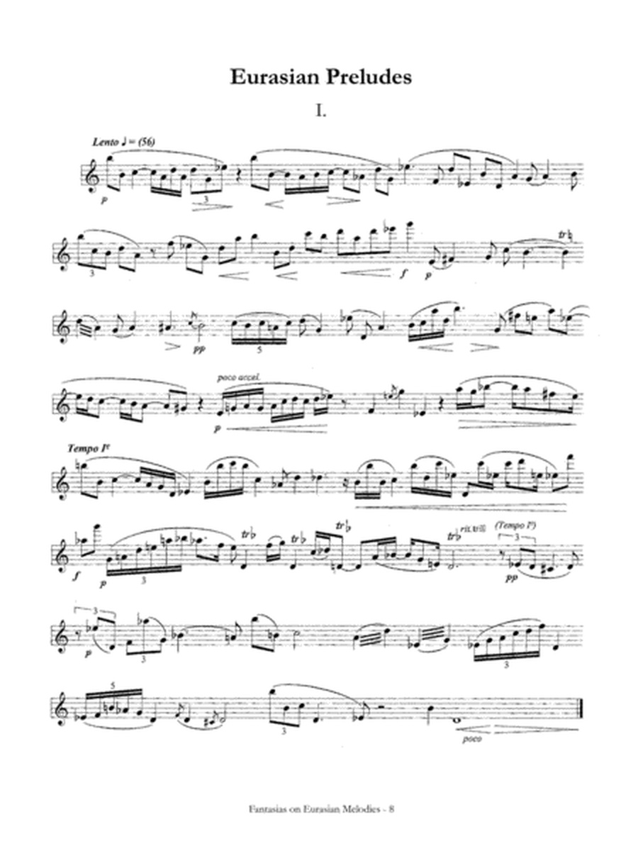 Fantasias on Eurasian Melodes for Solo Piccolo