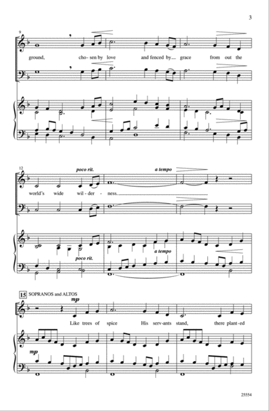 Christ Hath a Garden 3-Part scores gallery preview page 3