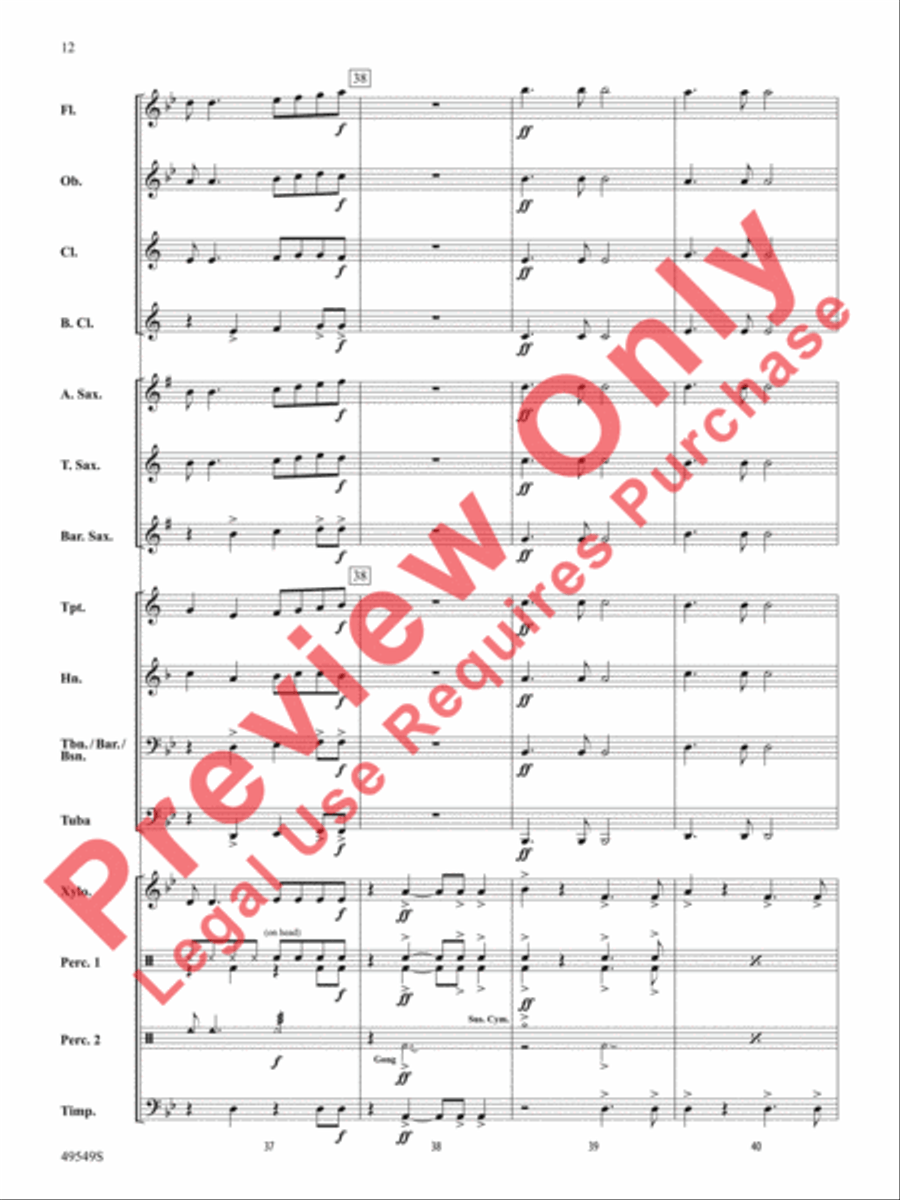 The Dreaded Devious Diabolical Dotted Dragon Concert Band scores gallery preview page 13