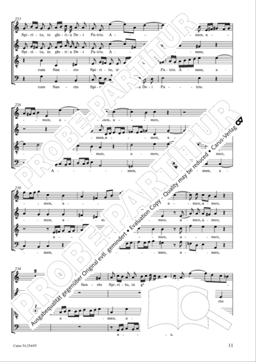 Missa Sancti Hieronymi 4-Part scores gallery preview page 12