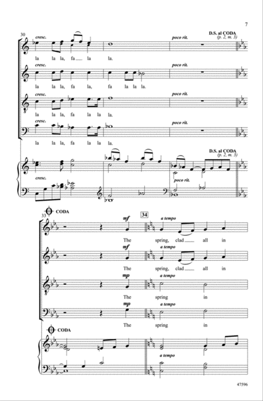 In the Pretty Springtime Choir scores gallery preview page 6