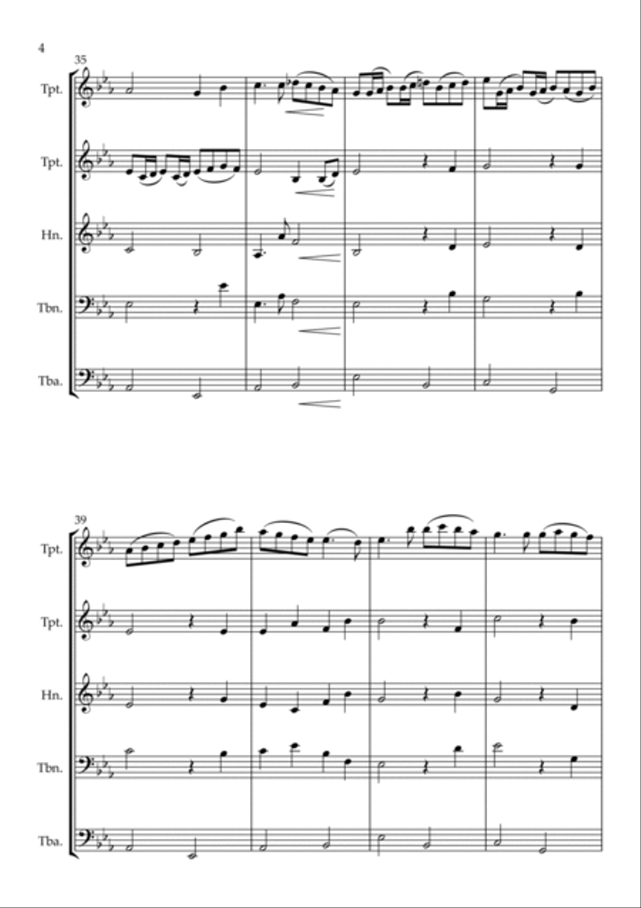 Pachelbel's Canon, for Brass Quintet image number null