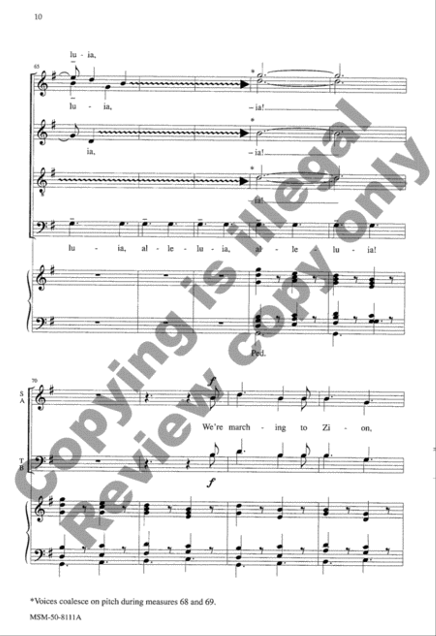 Marching to Zion (Choral Score) image number null