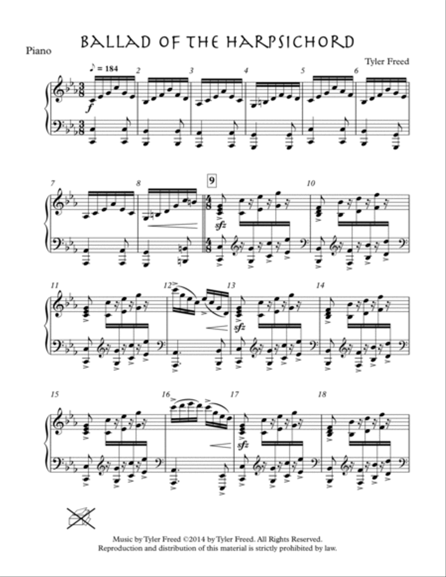 Ballad of the Harpsichord Harpsichord scores gallery preview page 2