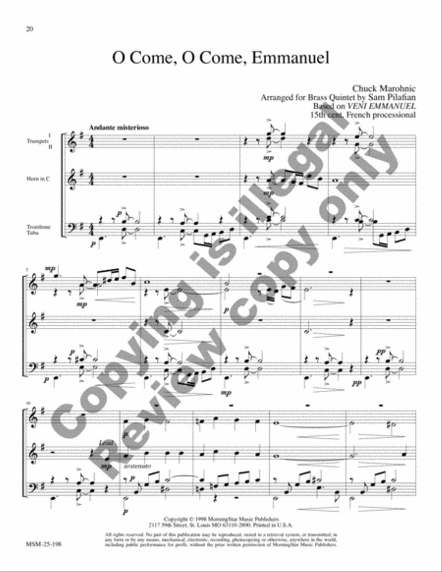 Christmas Jazz for Brass Quintet, Set 1 Brass Quintet scores gallery preview page 22