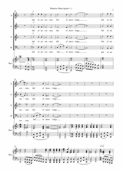 ITHACA, for SATB choir and piano image number null