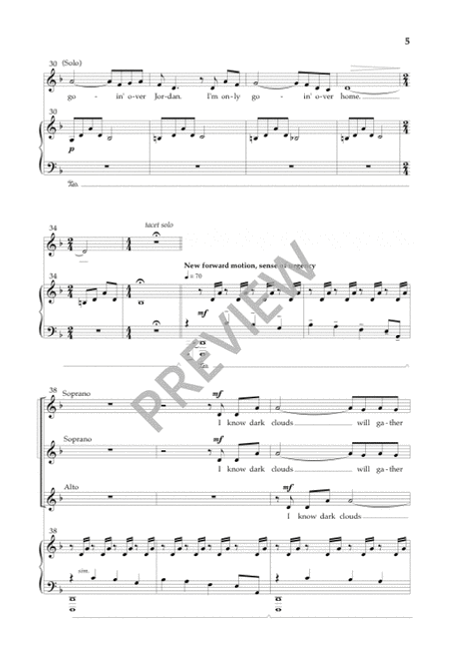 Poor Wayfaring Stranger SSA scores gallery preview page 4