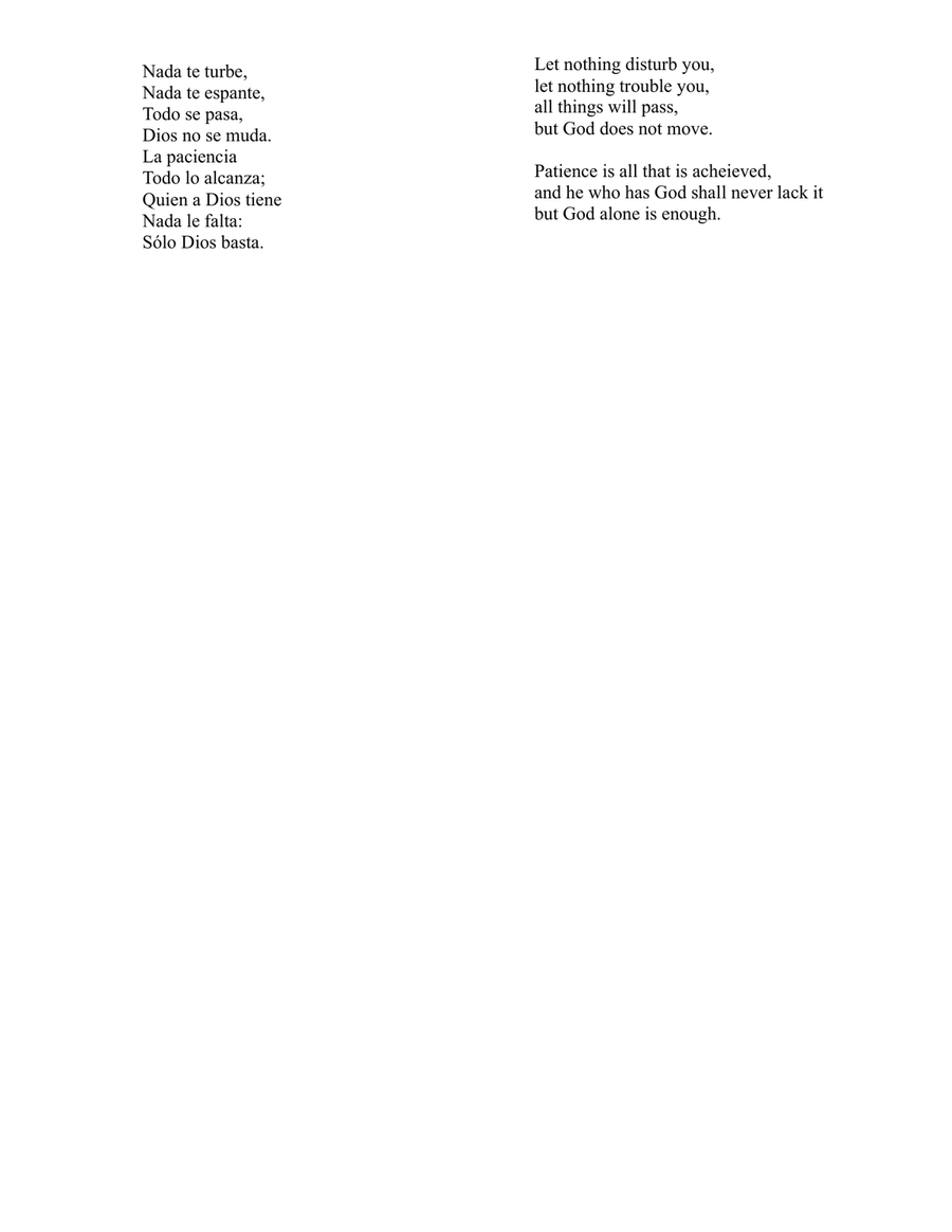 Nada te turbe (Let nothing bother you) 4-Part scores gallery preview page 2