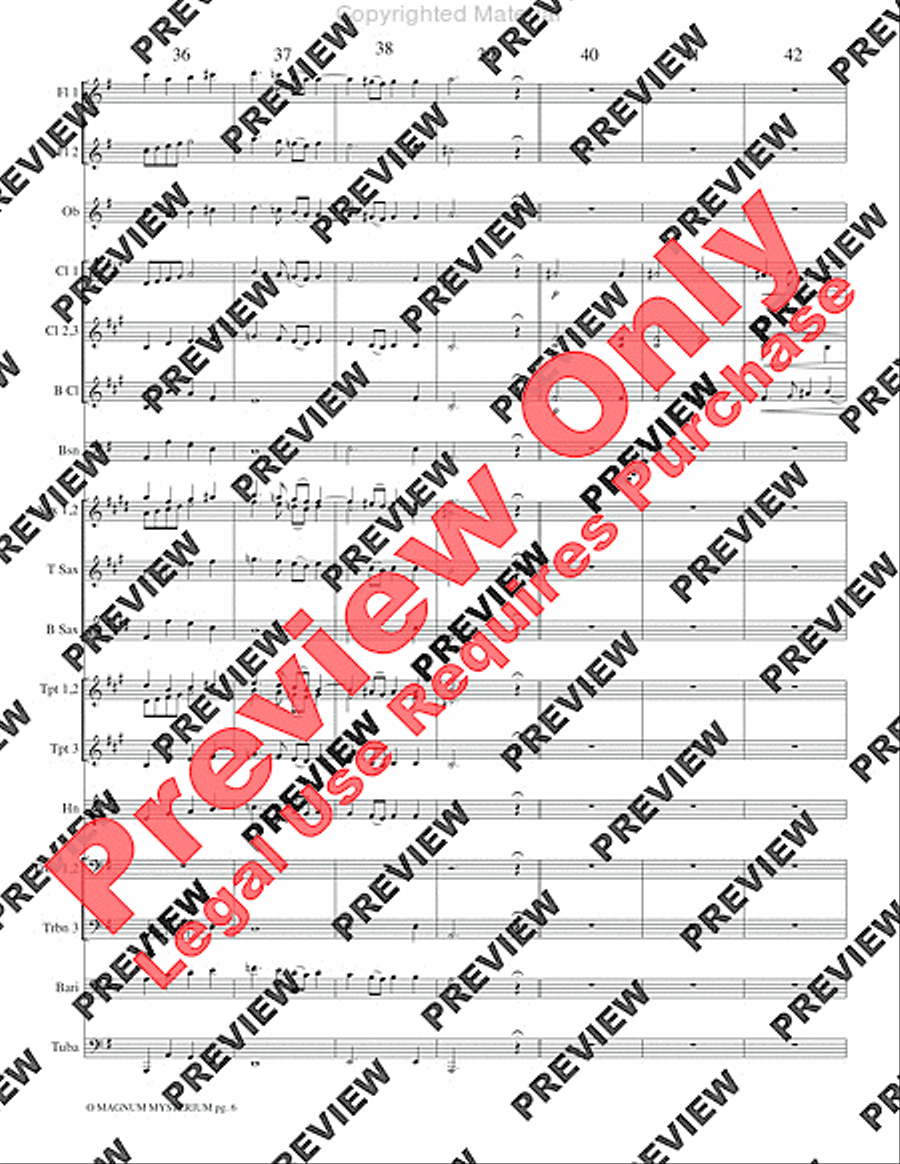 O Magnum Mysterium Concert Band scores gallery preview page 9