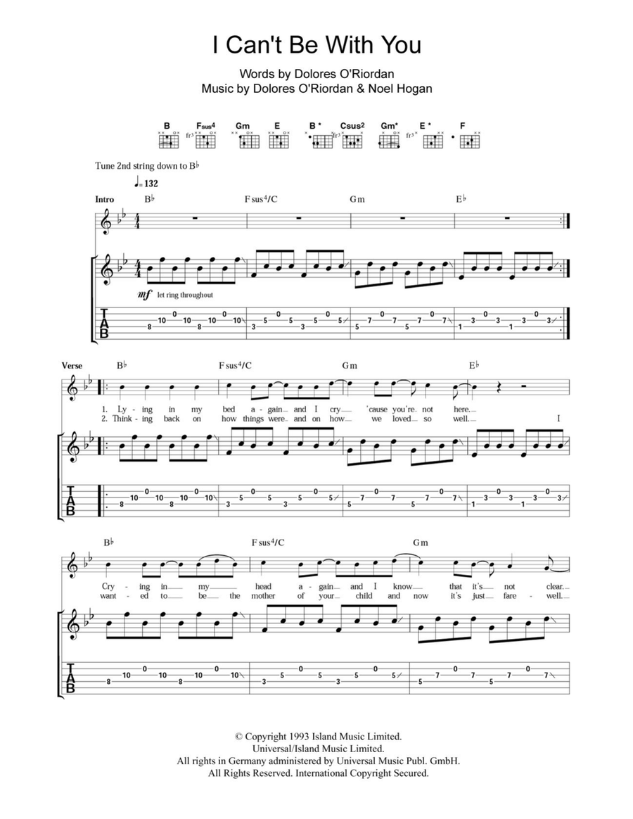 I Can't Be With You Acoustic Guitar scores gallery preview page 1