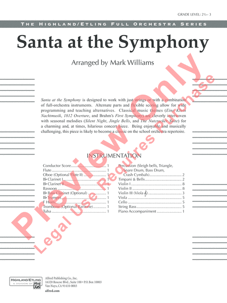 Santa at the Symphony (also playable by strings only)
