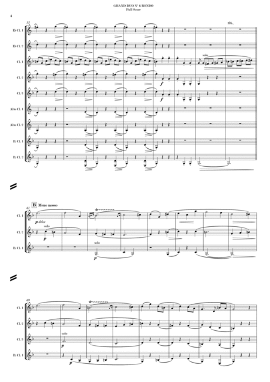 GRAND DUO Nº 6 RONDO - H. KLOSÉ Clarinet Solo scores gallery preview page 6