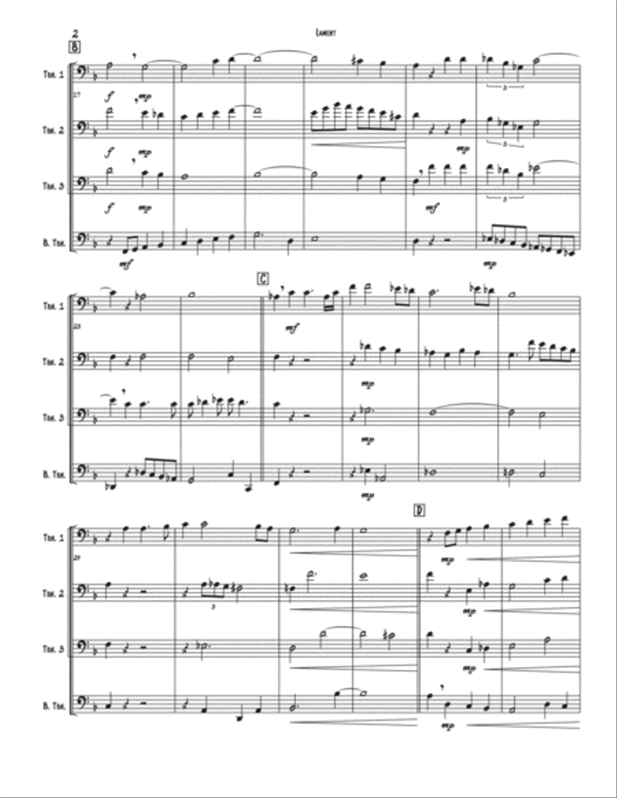 Lament Brass Ensemble scores gallery preview page 4