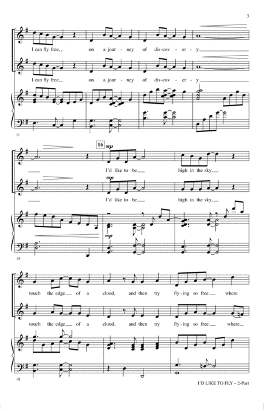 I'd Like To Fly I'd Like To Fly 2-Part scores gallery preview page 2