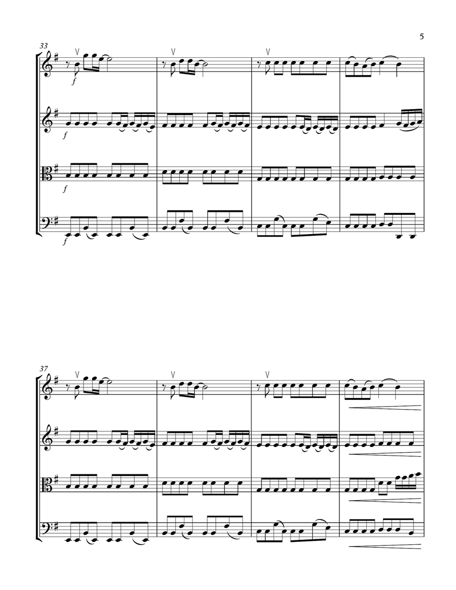 Somewhere Only We Know String Quartet scores gallery preview page 5