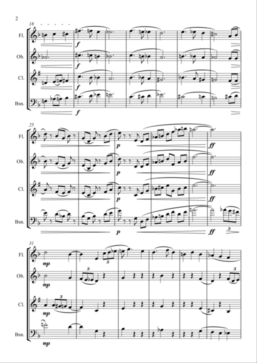 Four Moments - Wind Quartet Woodwind Quartet scores gallery preview page 2