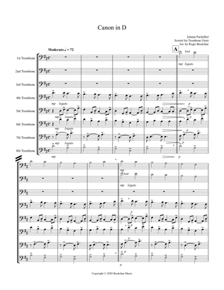 Canon in D (Pachelbel) (D) (Trombone Octet)