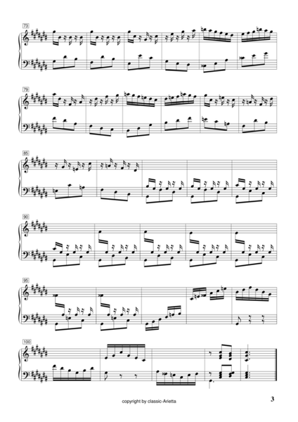 Prelude and Fugue no. 3 in C sharp major, BWV 848 for piano / harpsichord, piano from the Well-Tempered Part 1