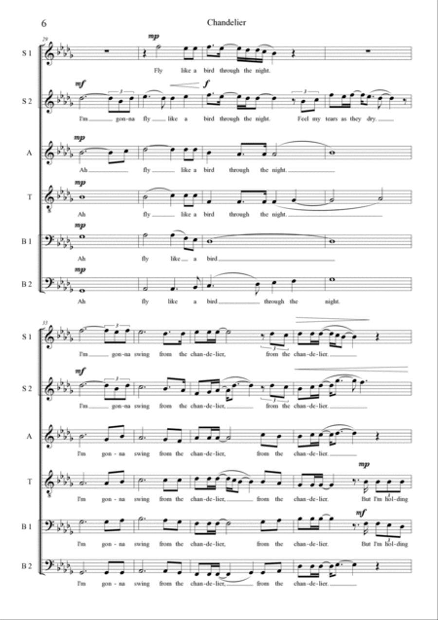 Chandelier Divisi scores gallery preview page 6