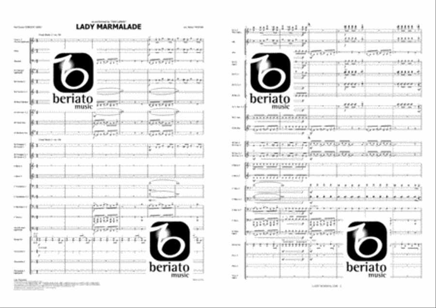 Lady Marmalade Lady Marmalade Concert Band scores gallery preview page 2