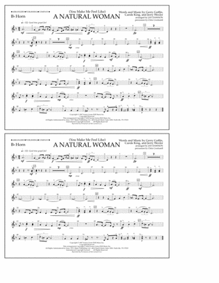 (You Make Me Feel Like) A Natural Woman (arr. Jay Dawson) - Bb Horn