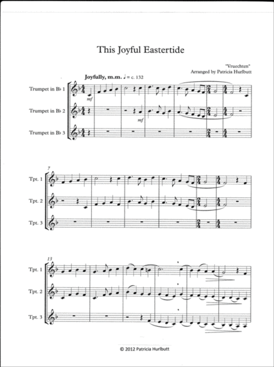 This Joyful Eastertide for Trumpet Trio Trumpet Trio scores gallery preview page 2
