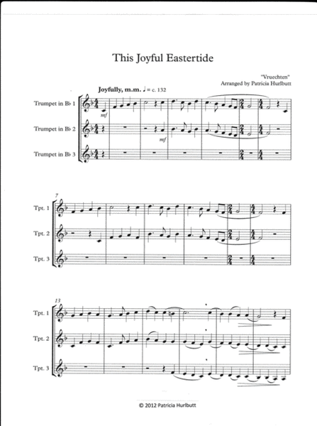 This Joyful Eastertide for Trumpet Trio image number null