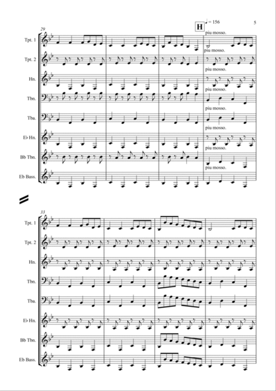 The Can Can for Brass Quintet Brass Quintet scores gallery preview page 5