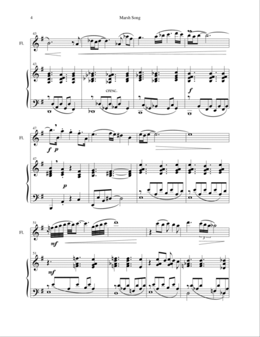 Marsh Song Woodwind Duet scores gallery preview page 4