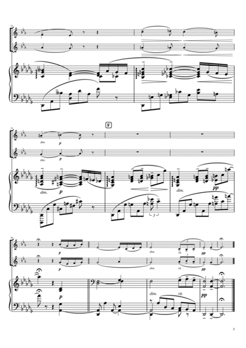 "Variation 18 from Rhapsody on a Theme of Paganini" Piano trio / trumpet duet