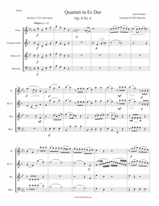 Quartett in Es Dur Op. 8 No. 4