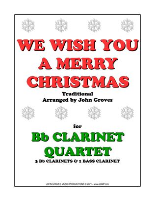 Book cover for We Wish You A Merry Christmas - Clarinet Quartet