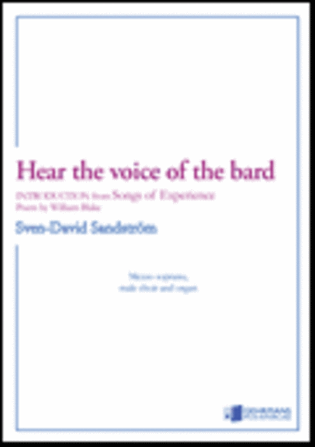 Hear the voice of the bard