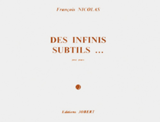 Book cover for Des Infinis Subtils
