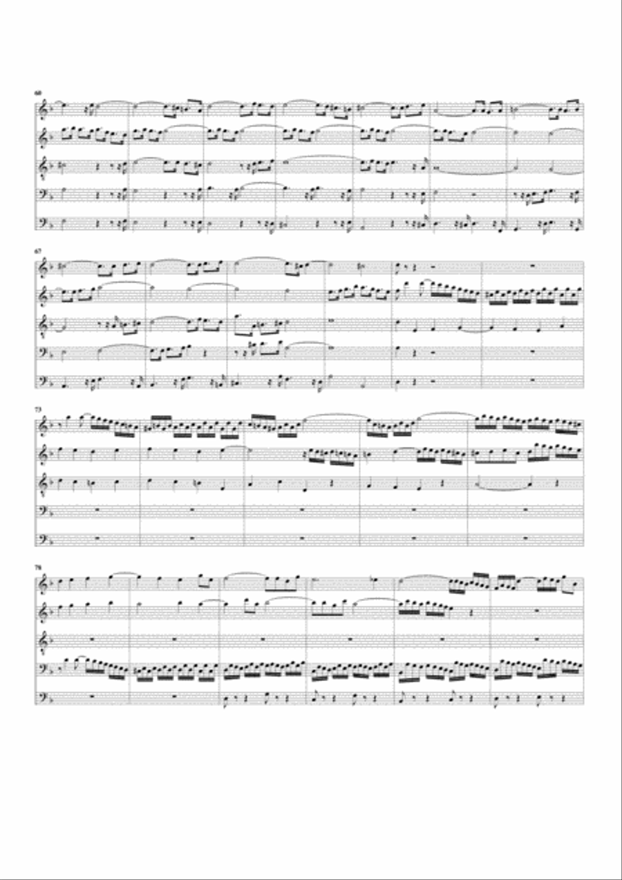 Prelude, BWV 552/I (arrangement for 5 recorders)