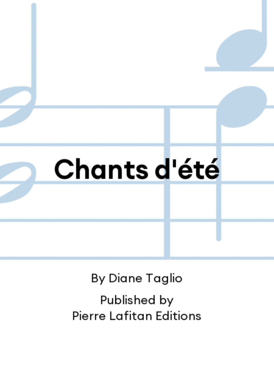 Chants d'été Chants d'été Piano Accompaniment scores gallery preview page 1