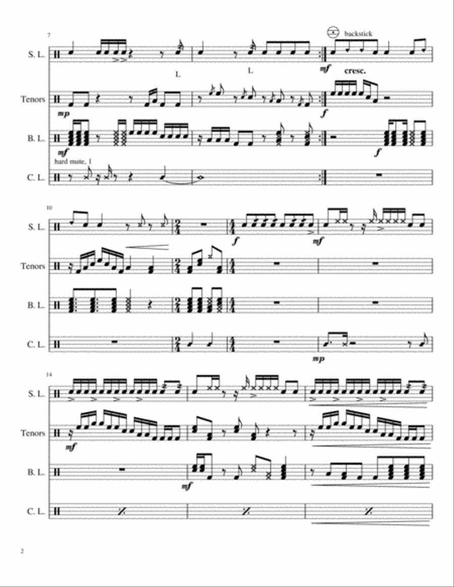 Scaled Sticks Drum Set scores gallery preview page 2