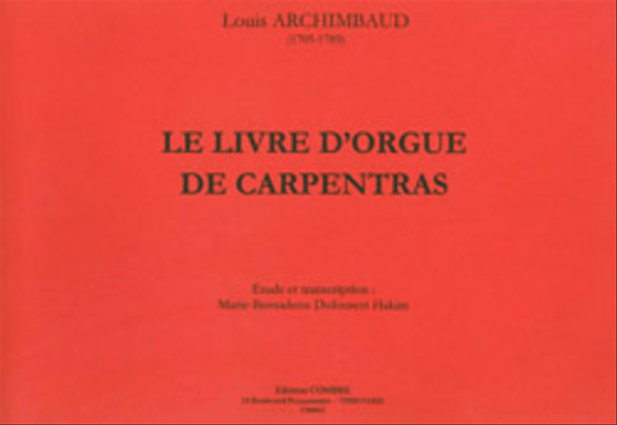 Le livre d'orgue de Carpentras Organ scores gallery preview page 1