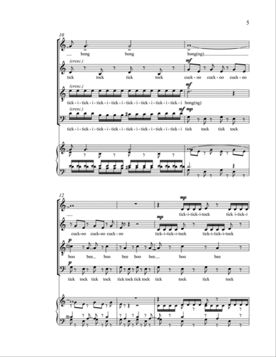 Time Pieces: 4. Clocks Time Pieces: 4. Clocks 4-Part scores gallery preview page 4