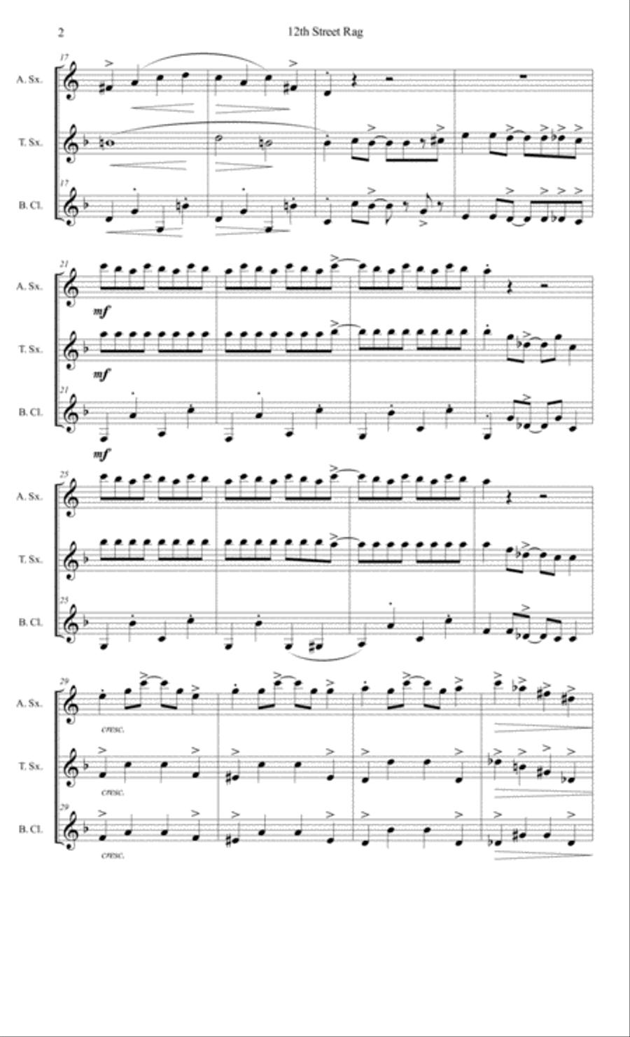 12th Street Rag Woodwind Trio scores gallery preview page 2