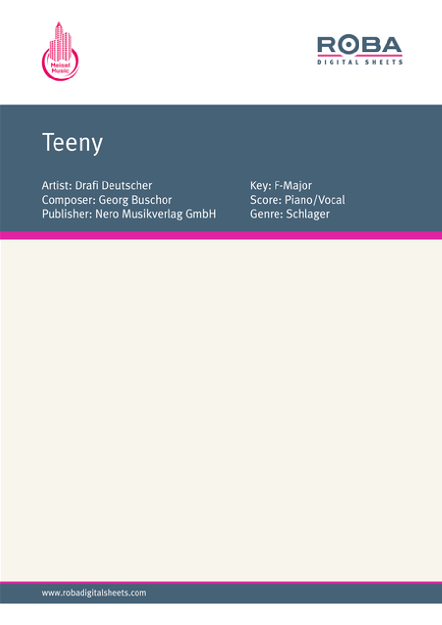 Teeny Teeny Piano, Vocal scores gallery preview page 1
