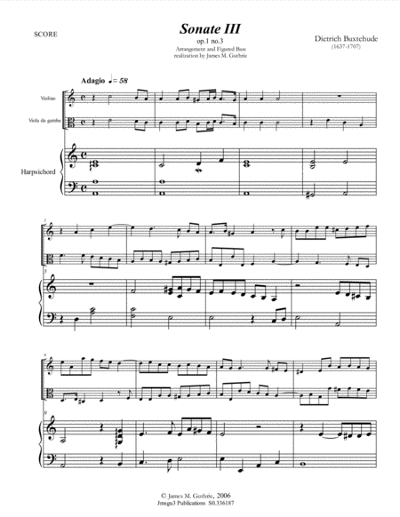 Buxtehude: Sonata for Violin, Viola da Gamba & Cembalo image number null