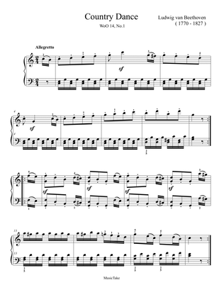 Beethoven Country Dance in C Major WoO14, No.1