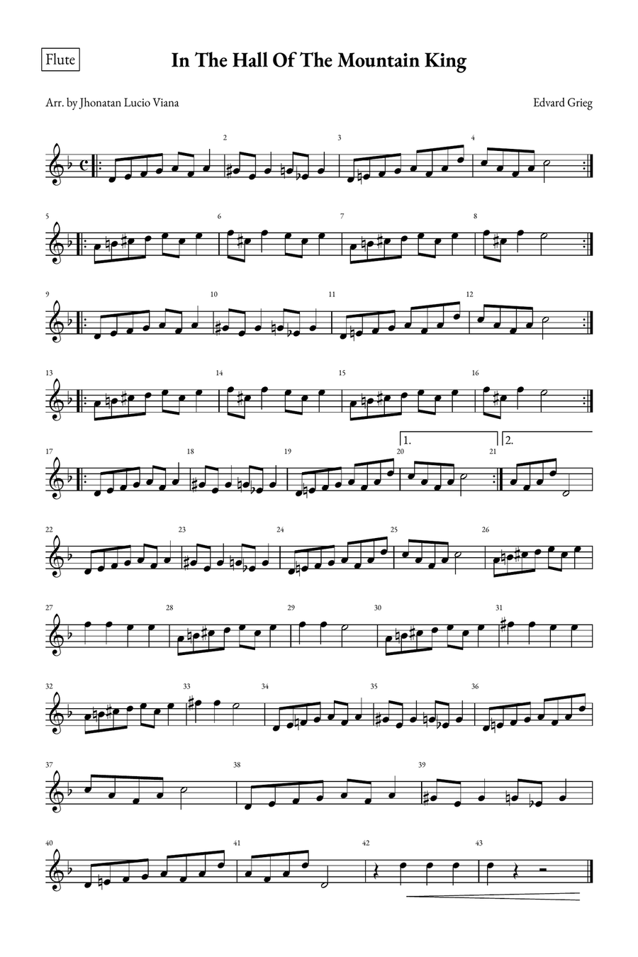 In The Hall of the Mountain King Woodwind Duet scores gallery preview page 3