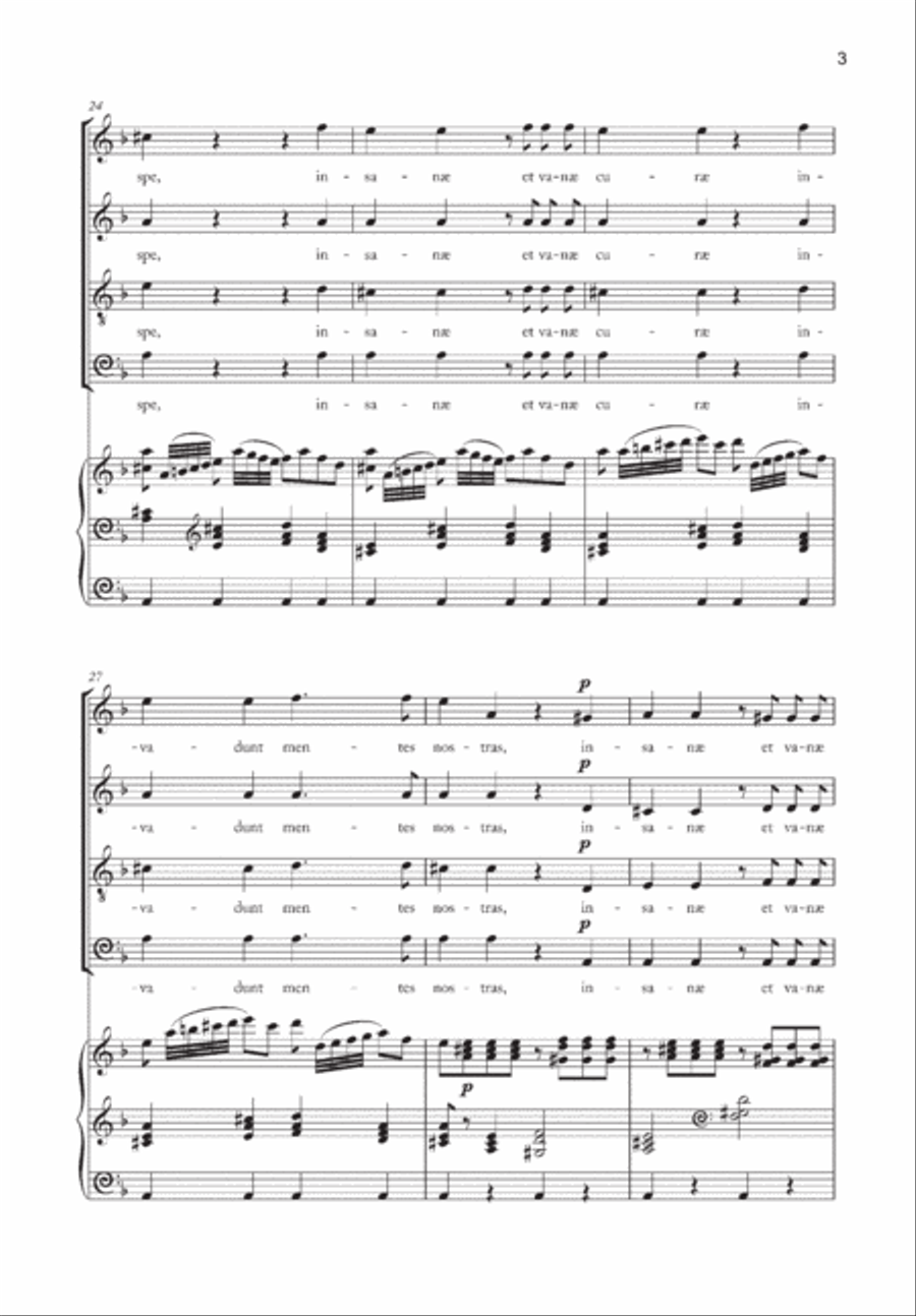 Insanae Et Vanae Curae Choir scores gallery preview page 3