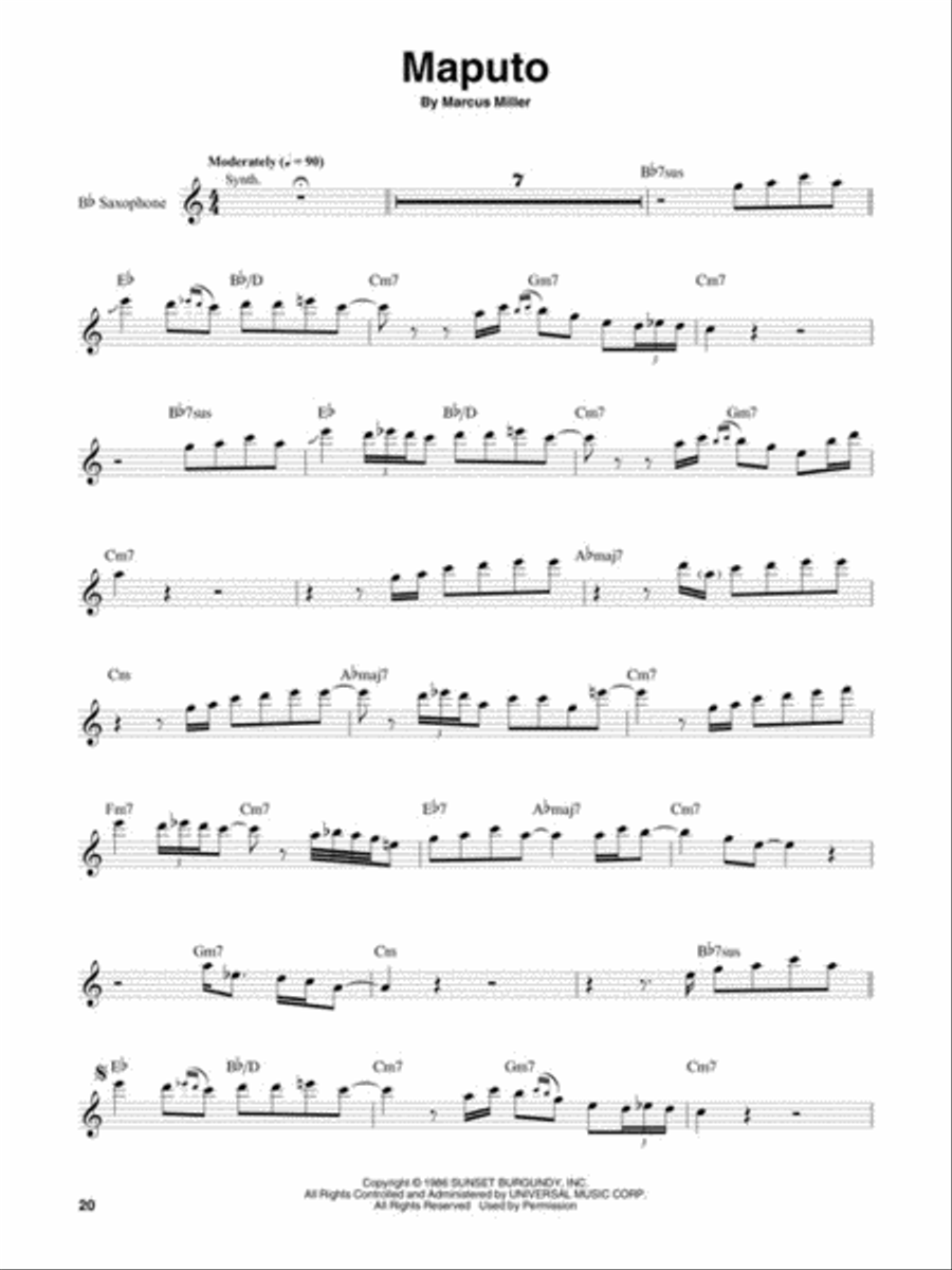 Smooth Jazz Saxophone Solo scores gallery preview page 4
