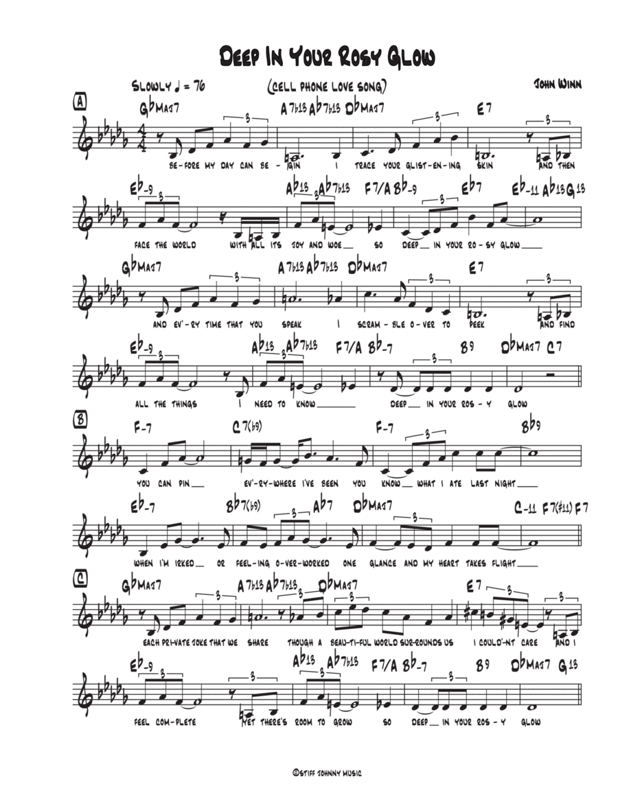 Deep In Your Rosy Glow Piano scores gallery preview page 1