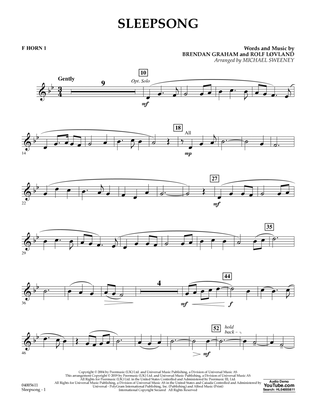 Sleepsong (arr. Michael Sweeney) - F Horn 1