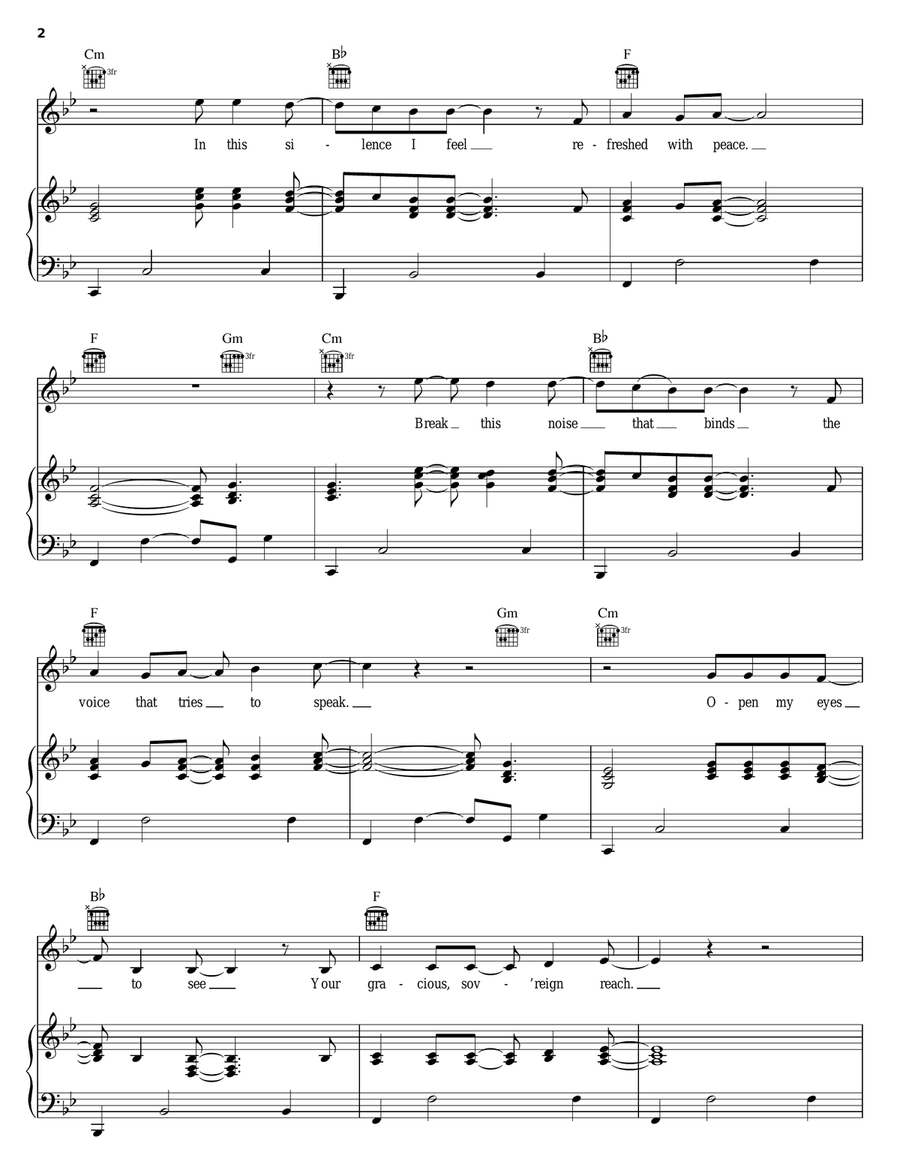 When You Are Near When You Are Near Piano, Vocal, Guitar scores gallery preview page 2